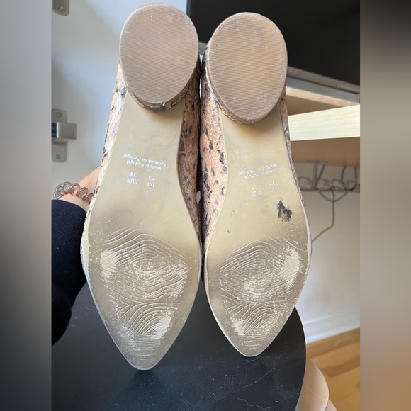 Frank and Oak leather snakeskin pointed toe flats - Picture 5 of 5